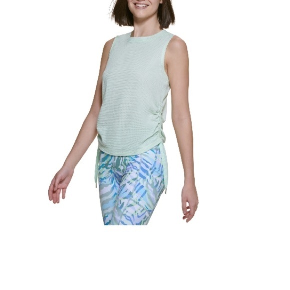 Calvin Klein Performance Womens Green Active Ruched Sides Tank Top Shirt NWT - Picture 8 of 9